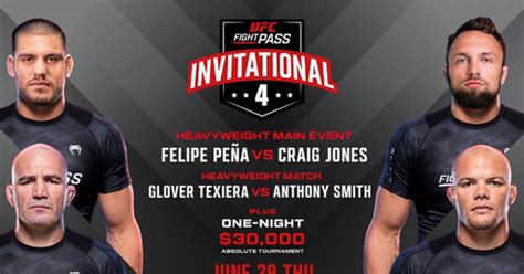 UFC FIGHT PASS INVITATIONAL 4 ABSOLUTE TOURNAMENT MATCHUPS ANNOUNCED .